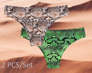 2pcs  Panties Seamless Leopard Underwear