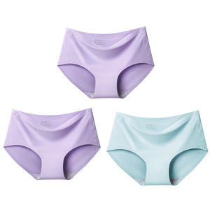 3Pcs Big Size  Seamless comfortable knickers breathable underwear