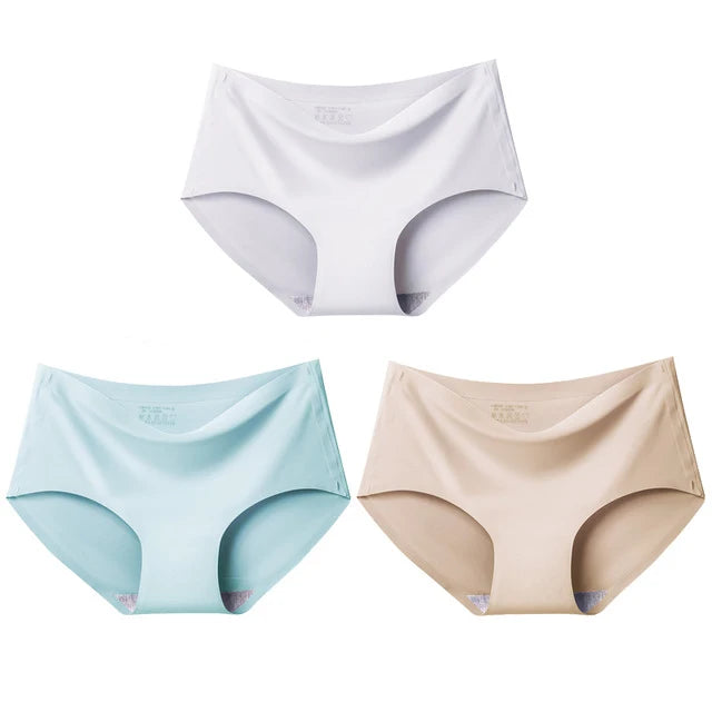 3Pcs Big Size  Seamless comfortable knickers breathable underwear