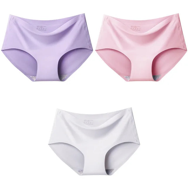 3Pcs Big Size  Seamless comfortable knickers breathable underwear