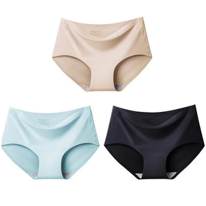 3Pcs Big Size  Seamless comfortable knickers breathable underwear