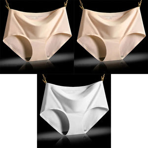 3Pcs Big Size  Seamless comfortable knickers breathable underwear