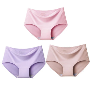 3Pcs Big Size  Seamless comfortable knickers breathable underwear