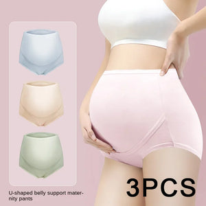 3PCS/set Cotton Maternity Panties High Waist  Belly Support  Comfortable soft