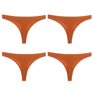 4PCS/Set plain  swimsuit bottoms thong tan