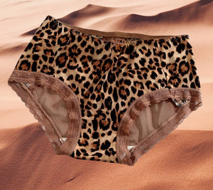 Seamless Leopard Print Panties Women's Hot Lace