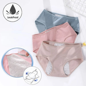 Menstrual briefs large flow postpartum water absorption leakproof briefs  cotton