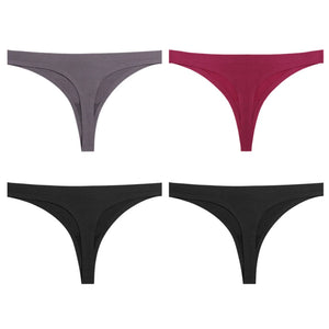 4PCS/Set  Seamless Panties Soft college thong