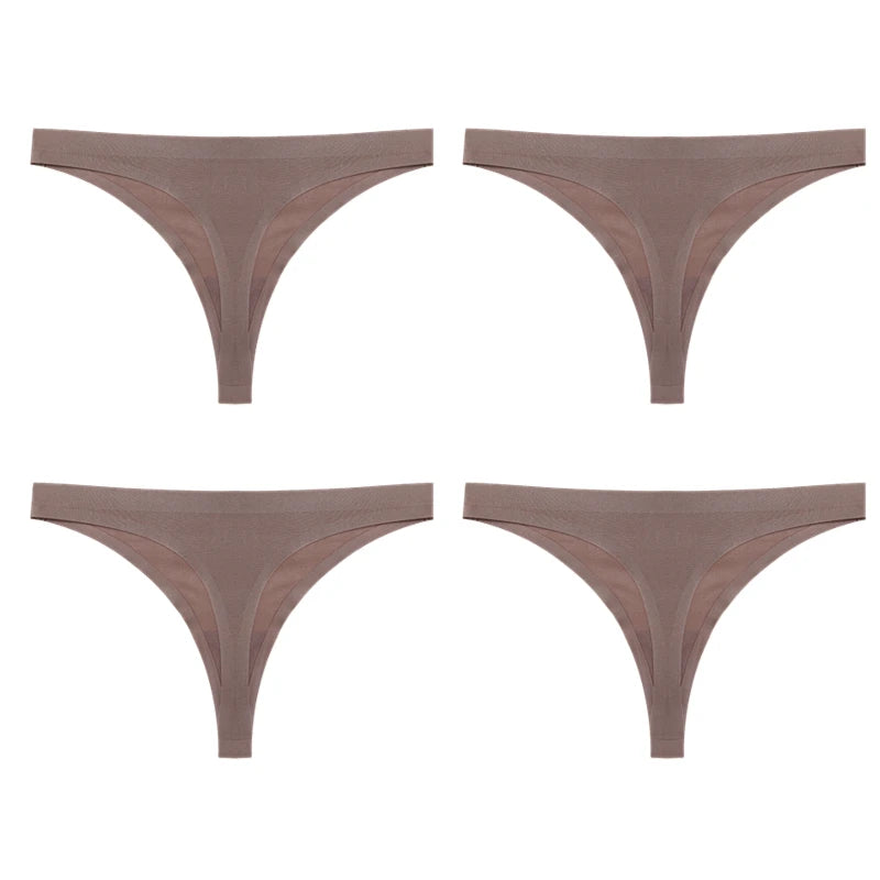 4PCS/Set  Seamless Panties Soft college thong