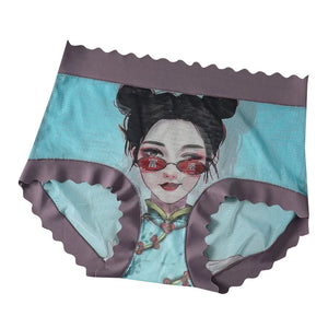 Breathable Seamless womens funny knickers underwear with face on them