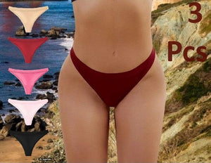 3PCS Thong Fashion  Panties Cotton Thongs Woman Female Seamless Triangular