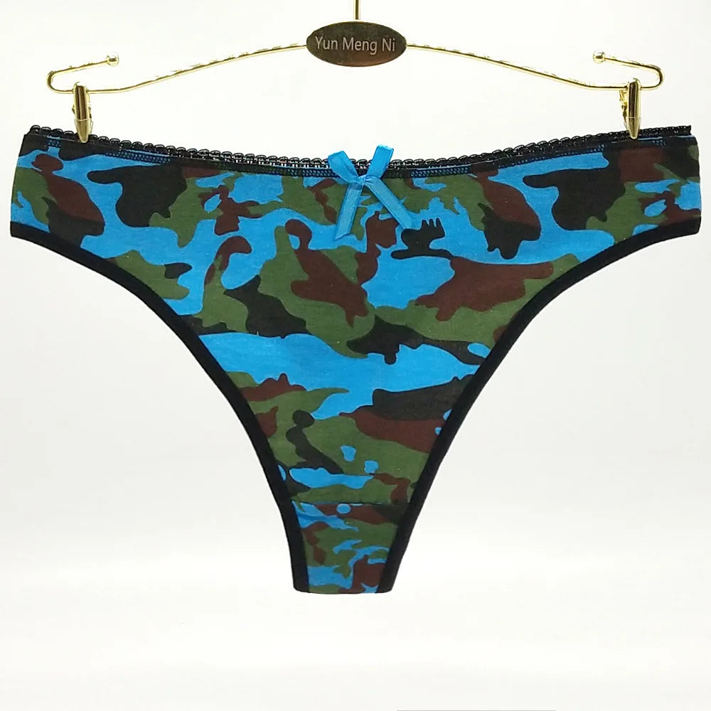 Women Underwear Cotton  Camouflage Ladies Knickers  5 pcs/Lot