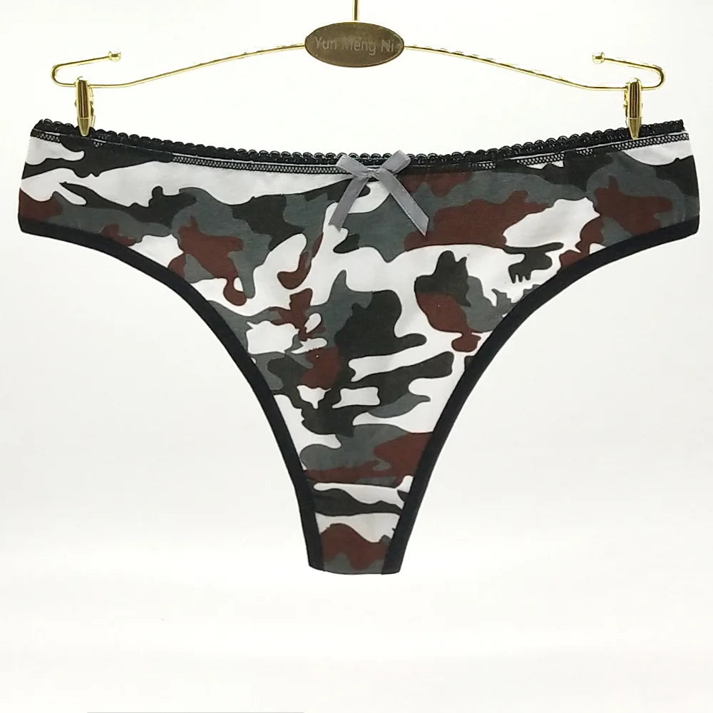 Women Underwear Cotton  Camouflage Ladies Knickers  5 pcs/Lot