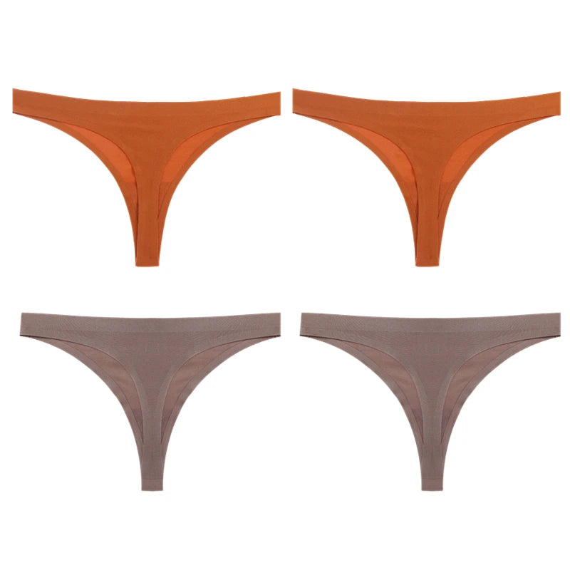 4PCS/Set  Seamless Panties Soft college thong