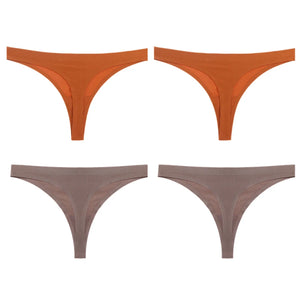 4PCS/Set  Seamless Panties Soft college thong