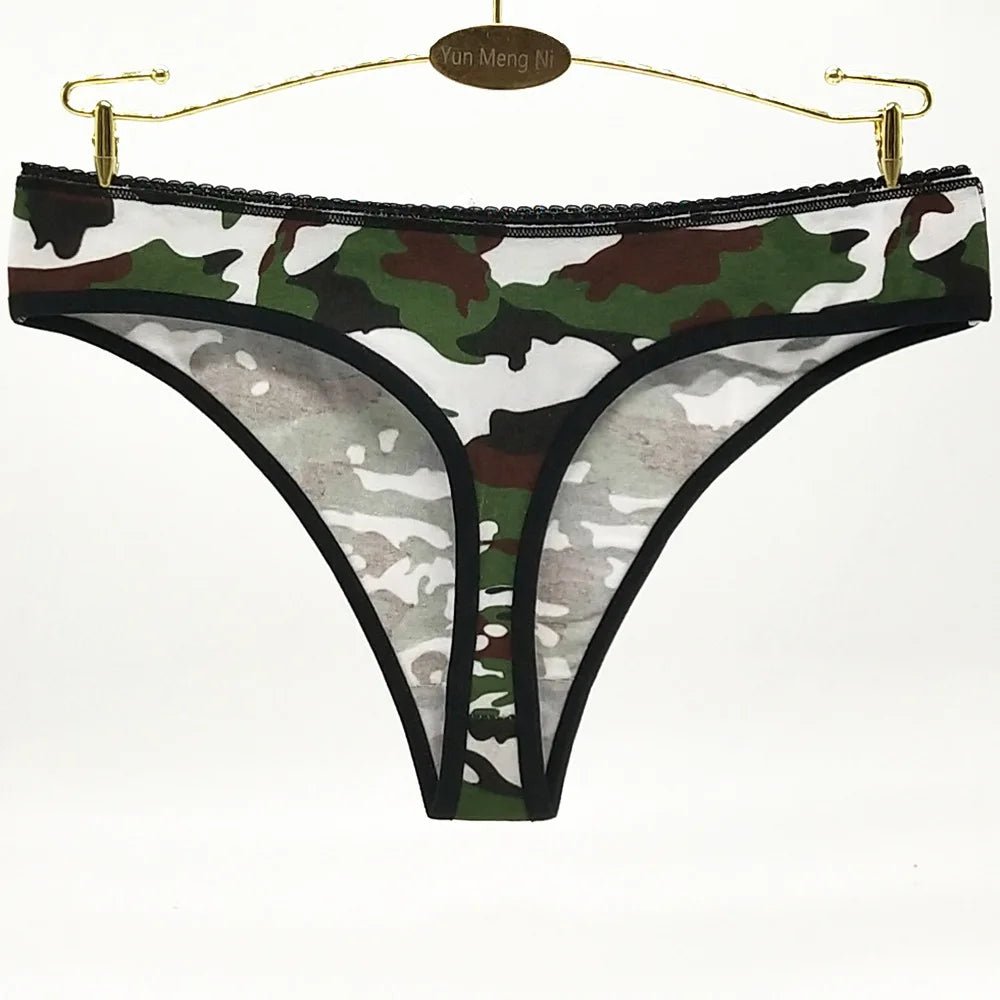 Women Underwear Cotton  Camouflage Ladies Knickers  5 pcs/Lot