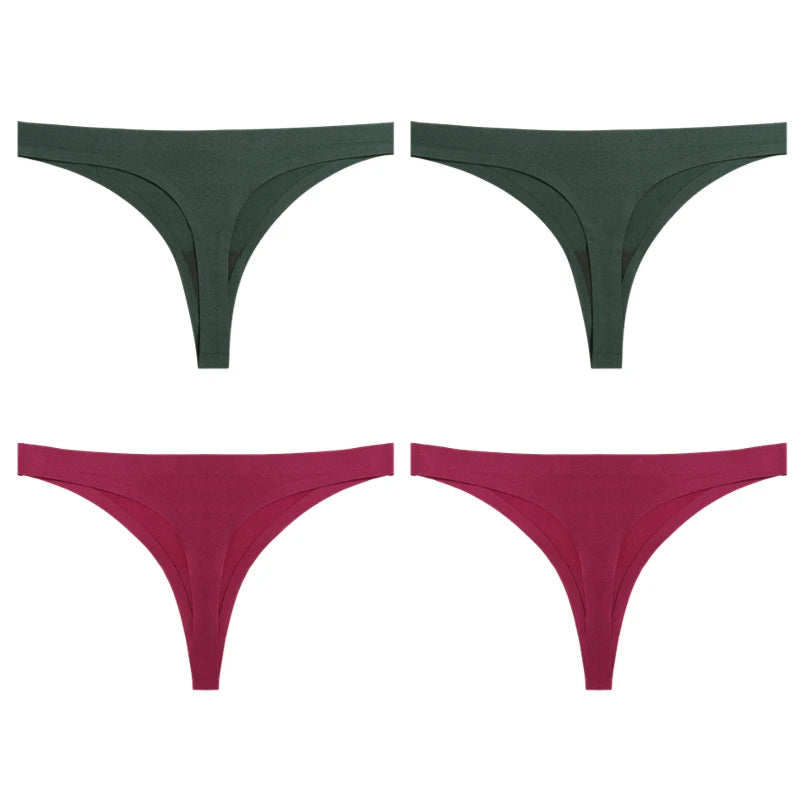 4PCS/Set  Seamless Panties Soft college thong