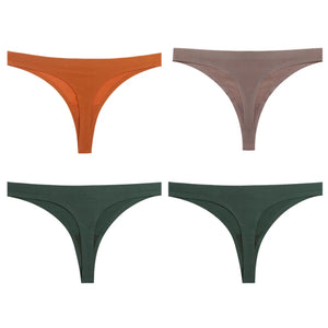 4PCS/Set  Seamless Panties Soft college thong