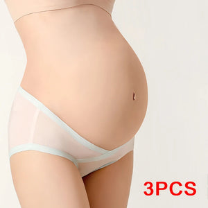 3PCS  Soft Breathable pregnancy knickers, v shaped panties