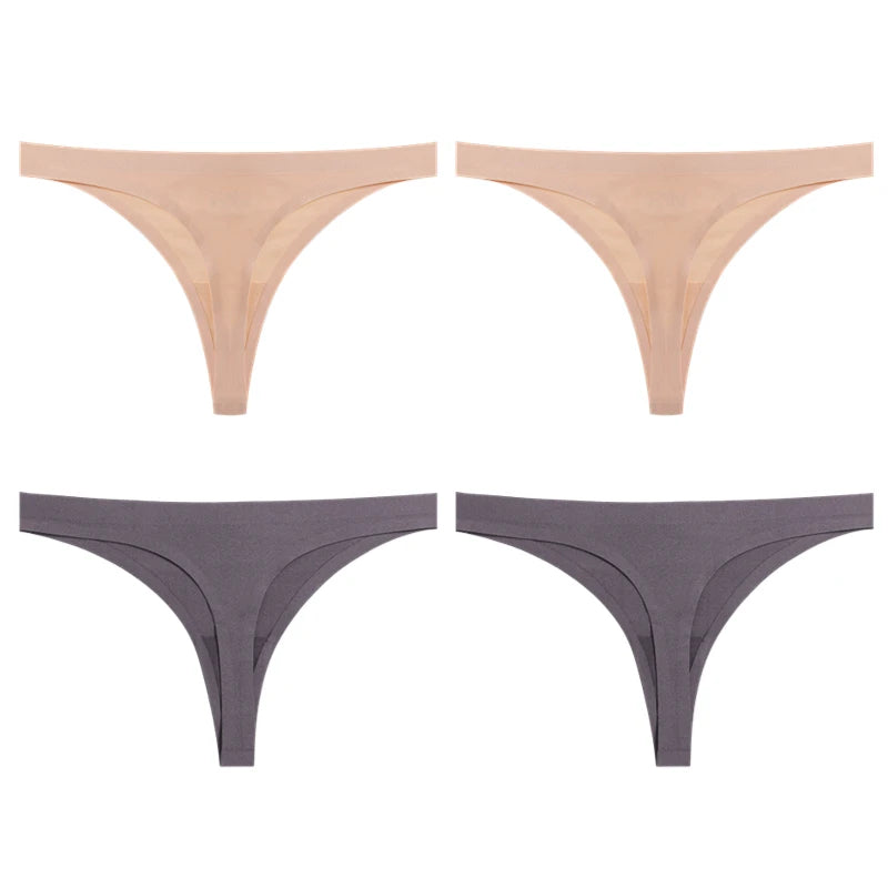 4PCS/Set  Seamless Panties Soft college thong