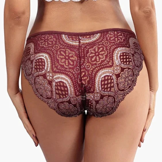 3PCS/Set Lace Panty  Weave Panties Floral