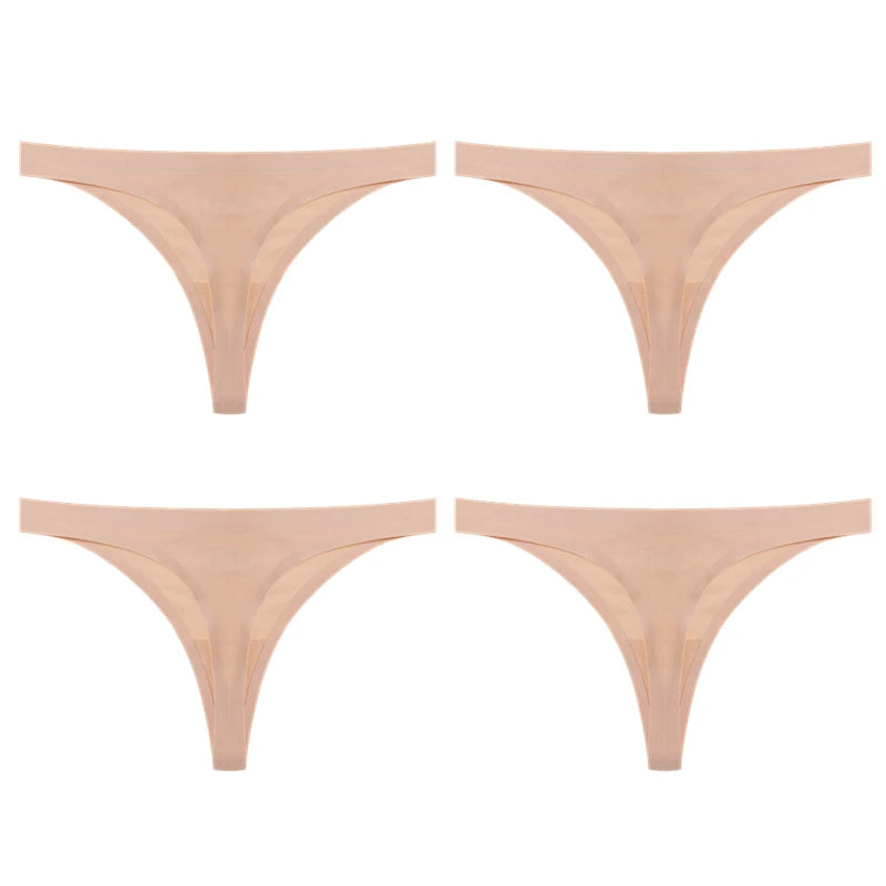 4PCS/Set  Seamless Panties Soft college thong