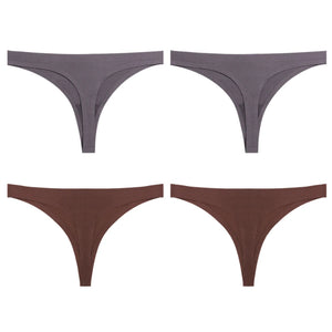 4PCS/Set  Seamless Panties Soft college thong