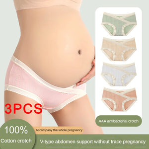 3PCS Soft  V-shaped Abdominal Support Underpanties Pregnancy Childbirth