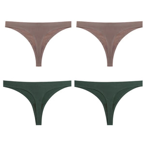 4PCS/Set  Seamless Panties Soft college thong