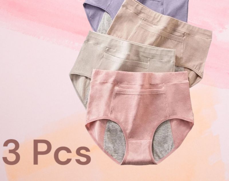 3Pcs/lot  Menstrual Period Panties Cotton High Waist Widen Leak Proof Physiological