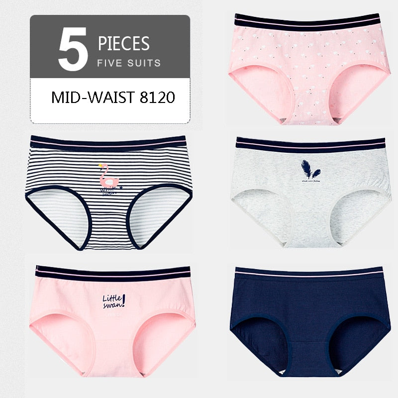 5PCS/Set  Panty Girls comfortable underwear