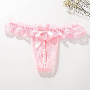 Panties with pearl crotch and massage effect