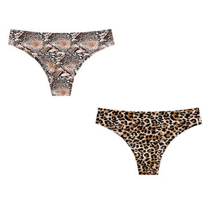 2pcs  Panties Seamless Leopard Underwear