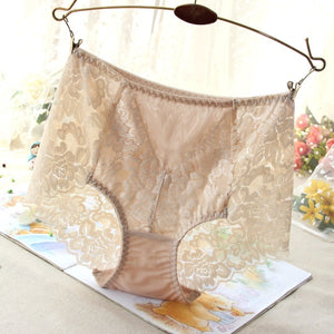 High-waist Seamless Lace Underwear Briefs