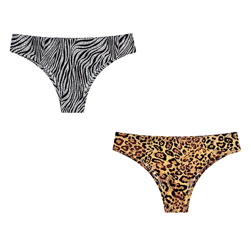 2pcs  Panties Seamless Leopard Underwear