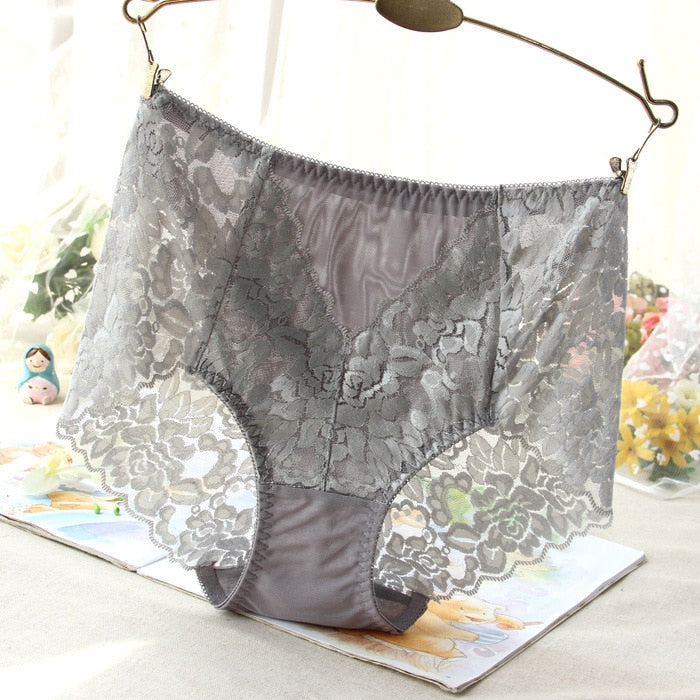 High-waist Seamless Lace Underwear Briefs