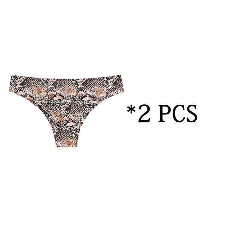 2pcs  Panties Seamless Leopard Underwear