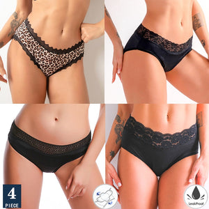 4 Styles/Lot Reusable Leak Proof Menstrual Panties  Four-layer Fast Absorbent