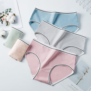 Fashion Print 5Pcs Women‘s Panties Pure Cotton Breathable