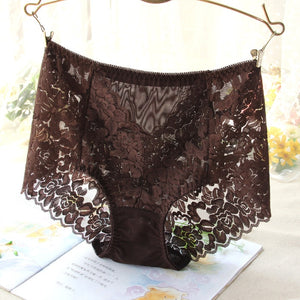 High-waist Seamless Lace Underwear Briefs