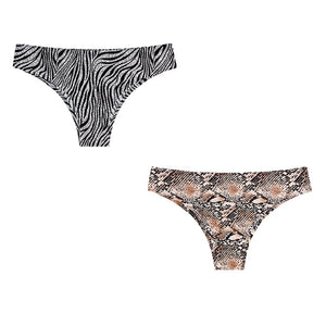 2pcs  Panties Seamless Leopard Underwear