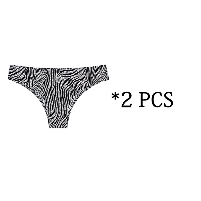 2pcs  Panties Seamless Leopard Underwear