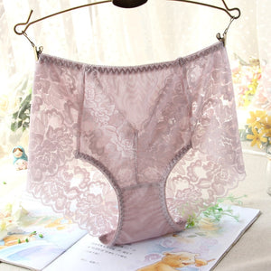 High-waist Seamless Lace Underwear Briefs