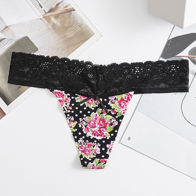 Floral lace panties