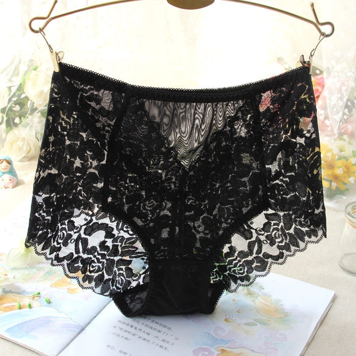 High-waist Seamless Lace Underwear Briefs