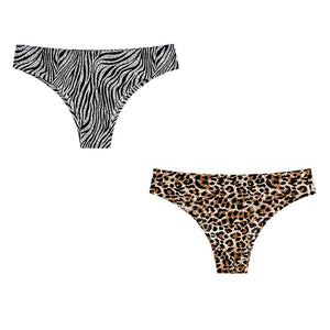 2pcs  Panties Seamless Leopard Underwear