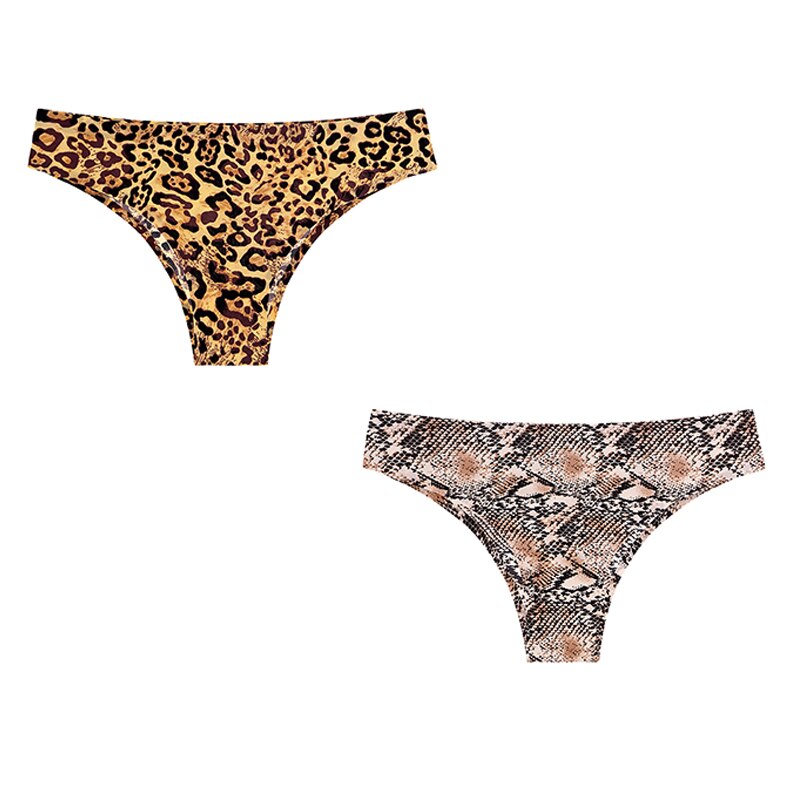 2pcs  Panties Seamless Leopard Underwear