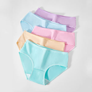 Fashion Print 5Pcs Women‘s Panties Pure Cotton Breathable